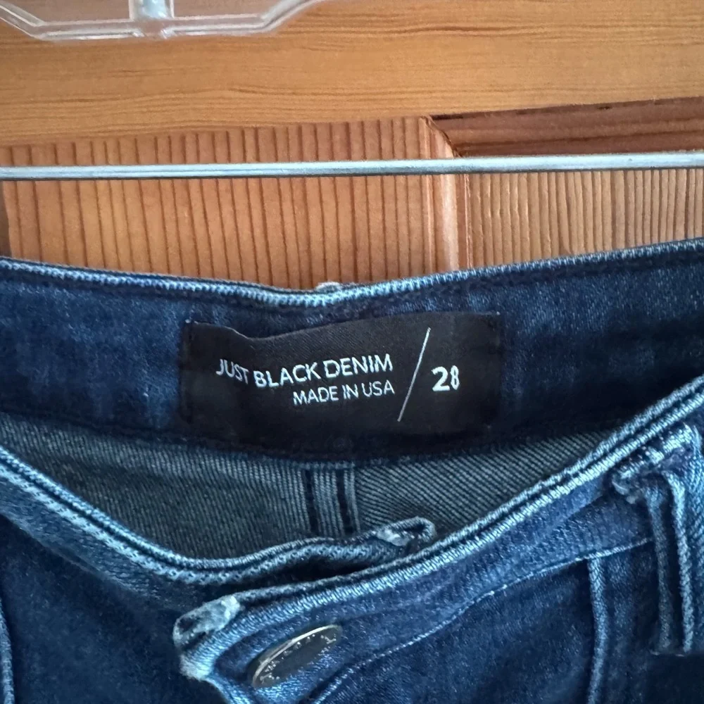 Just Black Denim the Patch Pocket wide Leg Medium Blue Wide-Leg Women's Jeans 28 - Picture 13 of 15